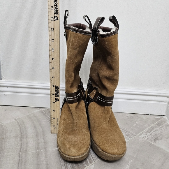 Vintage Cole Haan Boots Suede Leather Women Size 9 - Picture 3 of 12